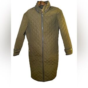 LC Waikiki Quilted Long Coat (Tailored) – Olive Green